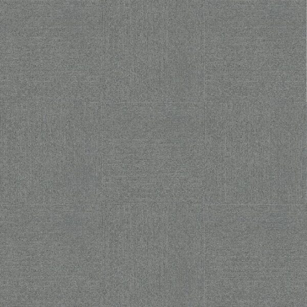 Next Floor Poly Carpet Tile Pinstripe Silver Coin 19-11/16" x 19-11/16" |1.98 mm Thickness