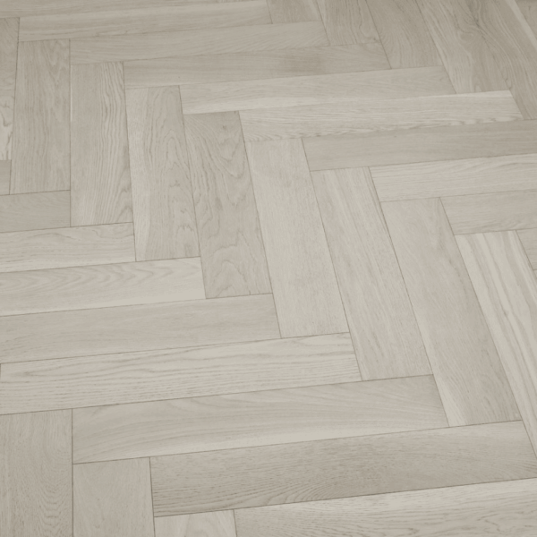 Vidar Hardwood Plank American Oak Herringbone Character Collection Pearl 5" x 3/4" x 30" |18 mm Thickness