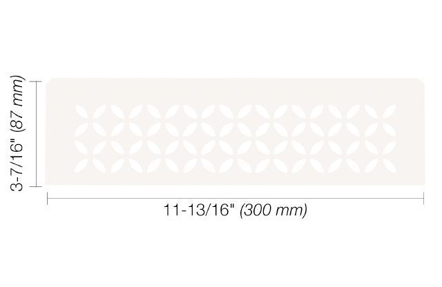 schluter - shelf-n rectangular shelf for niche floral design - aluminum matte white 1 schluter - shelf-n rectangular shelf for niche floral design - aluminum matte white