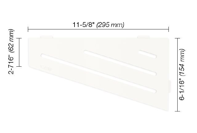 schluter - shelf-e quadrilateral corner shelf wave design - aluminum matte white 1 schluter - shelf-e quadrilateral corner shelf wave design - aluminum matte white