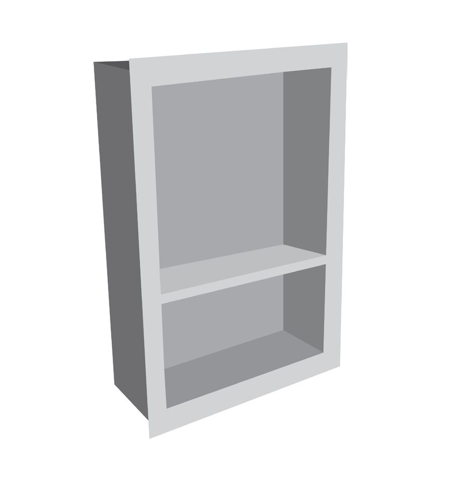 fusion - shower niche with shelf artificial stone carrara 16" x 24" 1 fusion - shower niche with shelf artificial stone carrara 16" x 24"