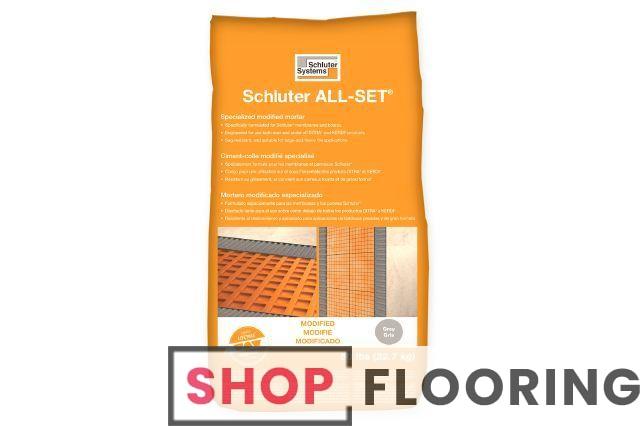 schluter - all-set modified thin-set mortar grey 50 lb 1 schluter - all-set modified thin-set mortar grey 50 lb