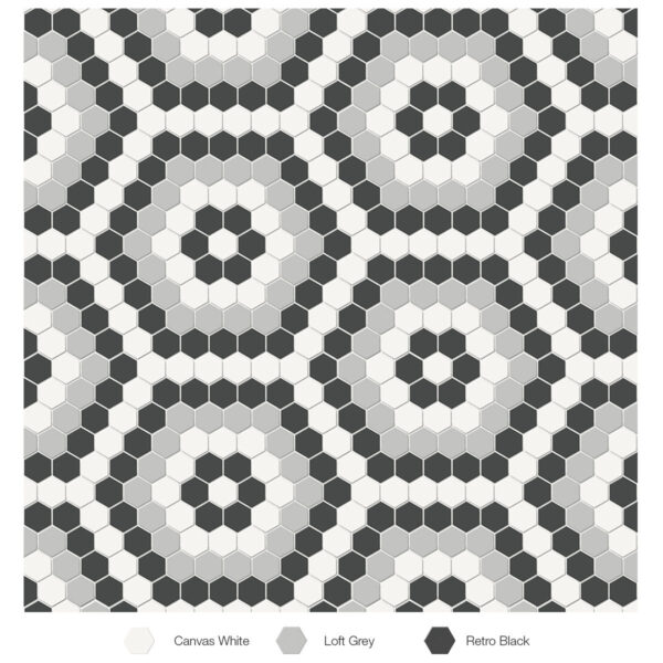 Anatolia - Mosaic Tile Soho Midnight Blend Matte 8-1/4" x 14"