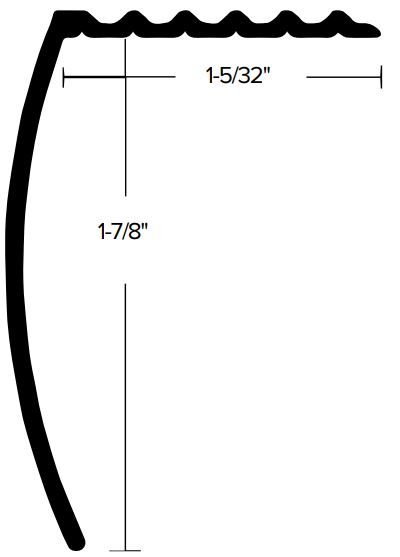 Futura Transitions - Delux Stair Nosing 1-7/8 Hammered Nickel