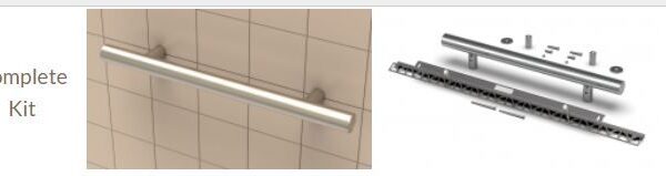 TileWare - Straight Grab 18 Trad. Brushed Nick Kit