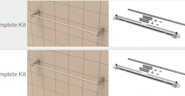 TileWare - Bar Towel 18 Tradit. Polish. Chrome Kit