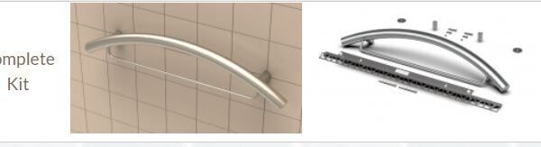 TileWare - Com. Rdius Grab Bar 24 Trad Rub Bre Kt