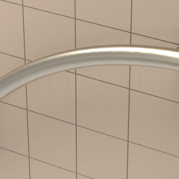 TileWare - Curved Grab Bar Victoria Series ADA Brushed Nickel Conte…