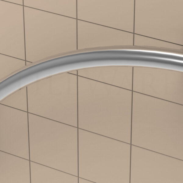 TileWare - Curved Grab Bar Victoria Series ADA Polished Chrome Tra…