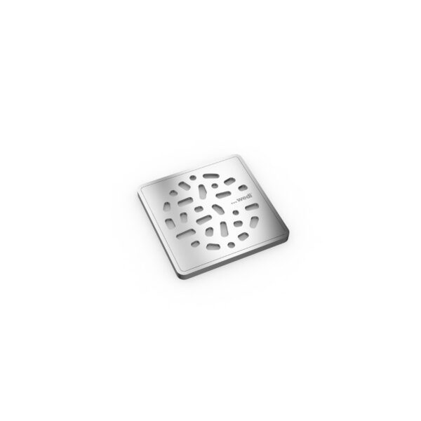 Wedi - Fundo Square Drain Cover Set 3.1 - Pebbles Design - 4" × …