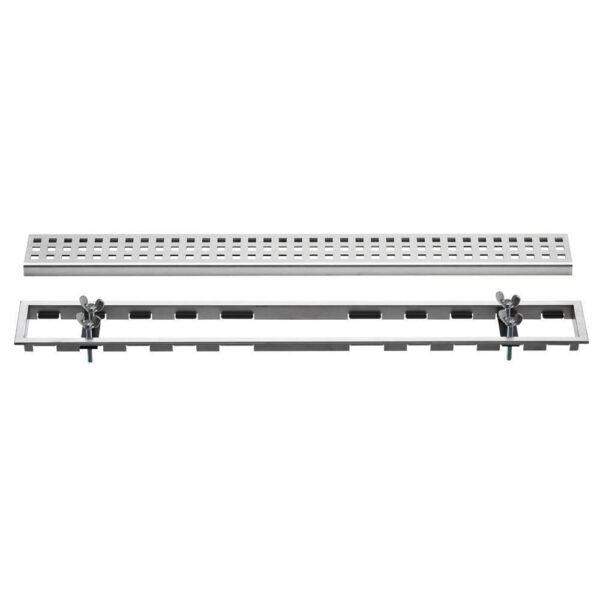 Schluter - KERDI-LINE Linear Floor Drain with Square Lockable Grat…