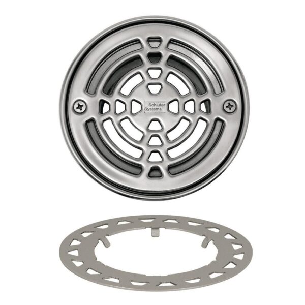 Schluter - KERDI-DRAIN Round Grate Kit Classic - Stainless Ste…