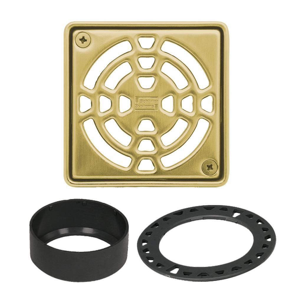 schluter - kerdi-drain square grate kit classic - stainless steel (v2) classic gold 4" 1 schluter - kerdi-drain square grate kit classic - stainless …