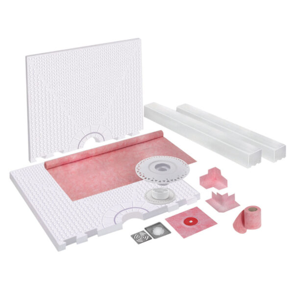 Prova - Shower System Prefabricated Sloped Pan Centered PVC Dr…