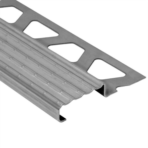 Schluter - TREP-E Stair-Nosing Profile - Stainless Steel (V2) 1" …