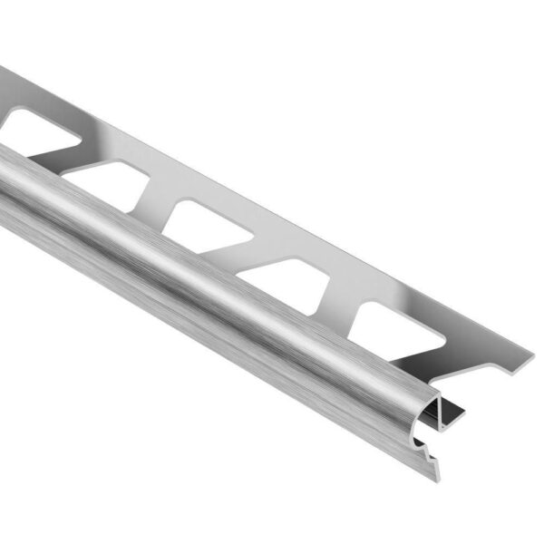 Schluter - TREP-FL Stair-Nosing Profile - Brushed Stainless Ste…
