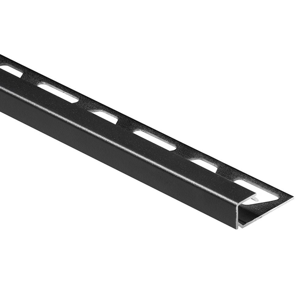 schluter - quadec square edge trim - aluminum matte black 7/16" (11 mm) x 8' 2-1/2" 1 schluter - quadec square edge trim - aluminum matte bla…