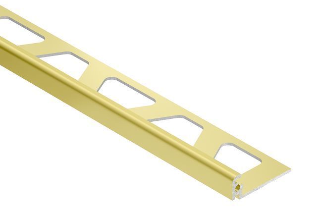 schluter - jolly wall tile edge trim anodized aluminum satin brass 3/8" (10 mm) x 8' 2-1/2" 1 schluter - jolly wall tile edge trim anodized aluminum …