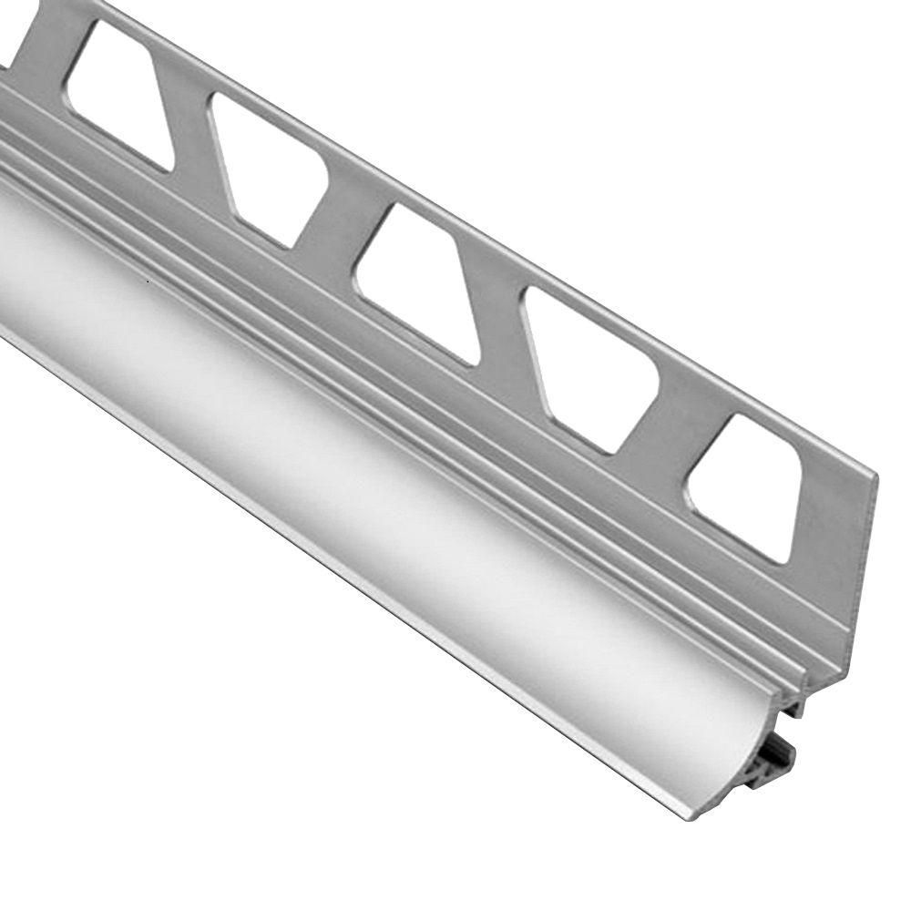 schluter - dilex-ahka cove-shaped profile with 3/8" radius - aluminum anodized matte 1/2" (12.5 mm) x 8' 2-1/2" 1 schluter - dilex-ahka cove-shaped profile with 3/8" radius - alu…