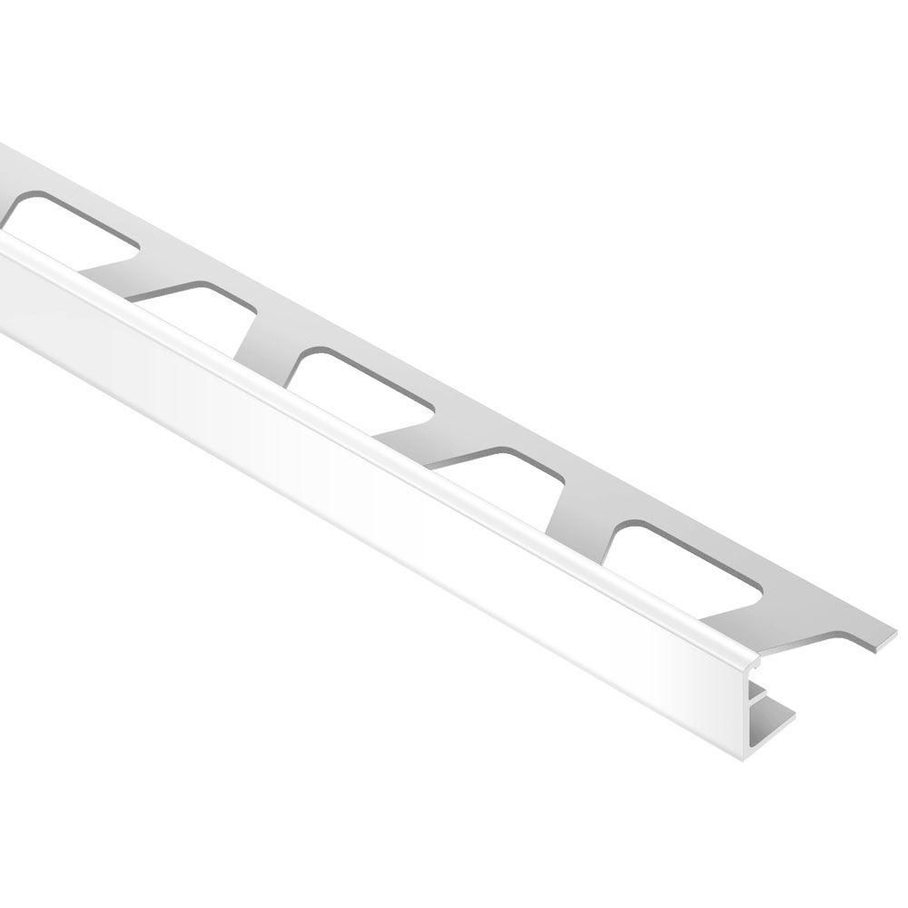 schluter - jolly-p wall tile edging trim - pvc plastic bright white 1/4" (6 mm) x 8' 2-1/2" 1 schluter - jolly-p wall tile edging trim - pvc plastic bright w…