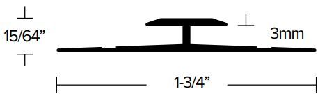 Futura Transitions - LVT Joiner 3mm Nickel