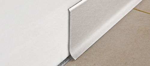 Progress Profiles - Wall Base Skirting 60 with Adhesive Satined Stai…