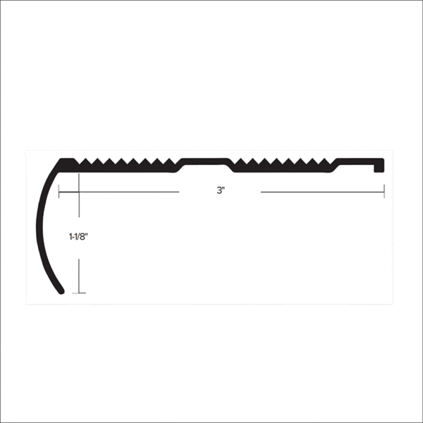 Futura Transitions - Commercial Stair Nosing Buffed Anodiz…