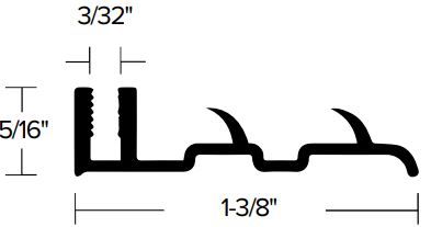 Futura Transitions - Vinyl Insert Carpet Metal With Pins 5/16" …