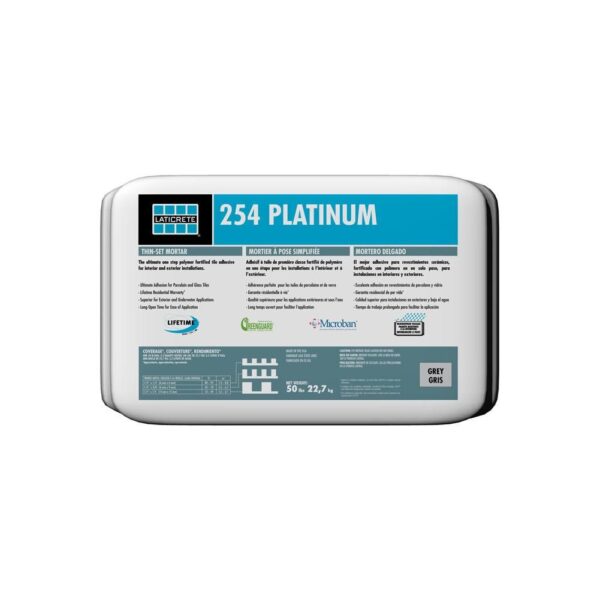 Laticrete - 254 Platinum Thin-Set Mortar Grey 50 lb