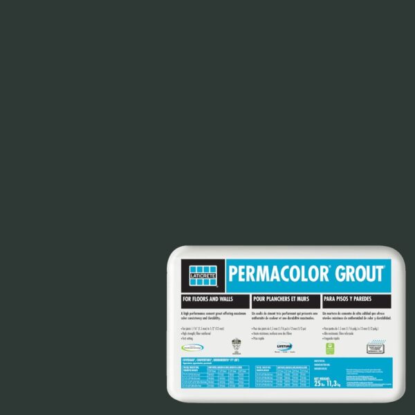 laticrete - permacolor grout #22 midnight black 25 lb