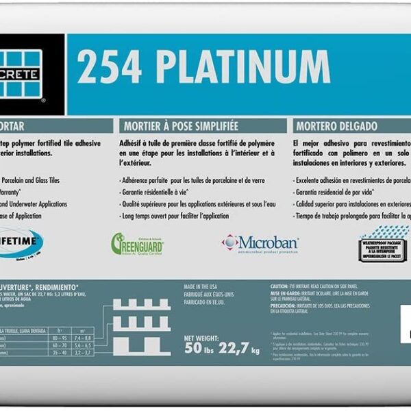 Laticrete - 254 Platinum Thin-Set Mortar White 50 lb