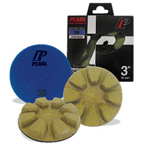 Pearl Abrasive - Dry Concrete Polishing Pads 3" Kit