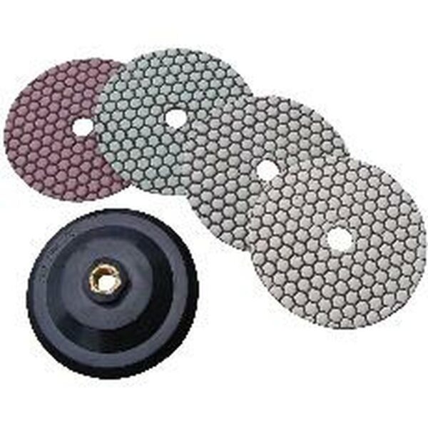 Troxell - 4" Diamond Stone Polishing Set with Attachment wit…