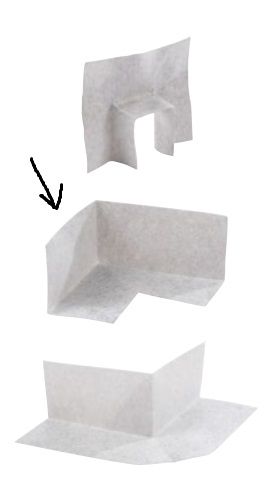 Oatey - Preformed Waterproofing Inside Corner QuickDrain 45°