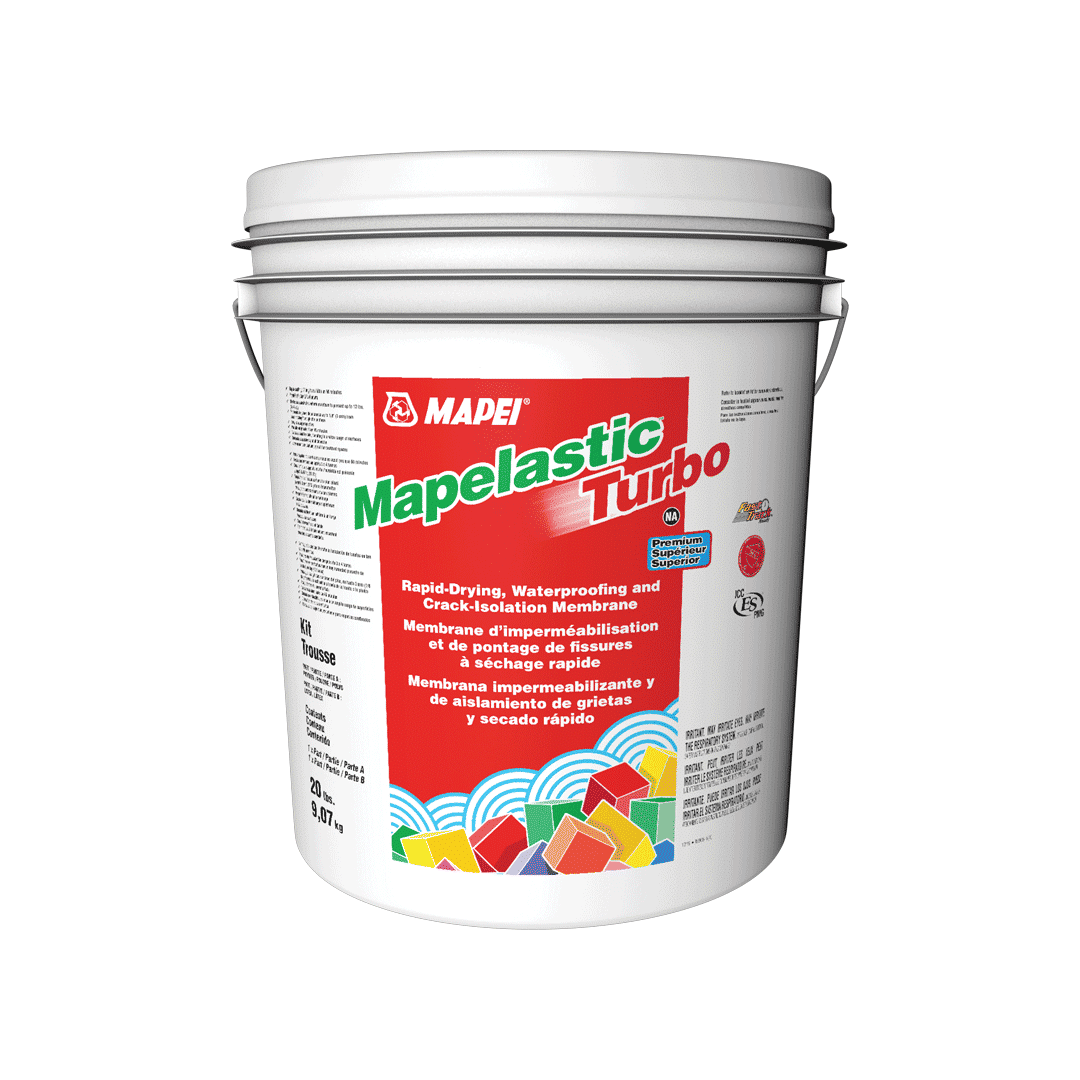 mapei - mapelastic turbo liquid waterproofing membrane kit - 20 lb 1 mapei - mapelastic turbo liquid waterproofing memb…