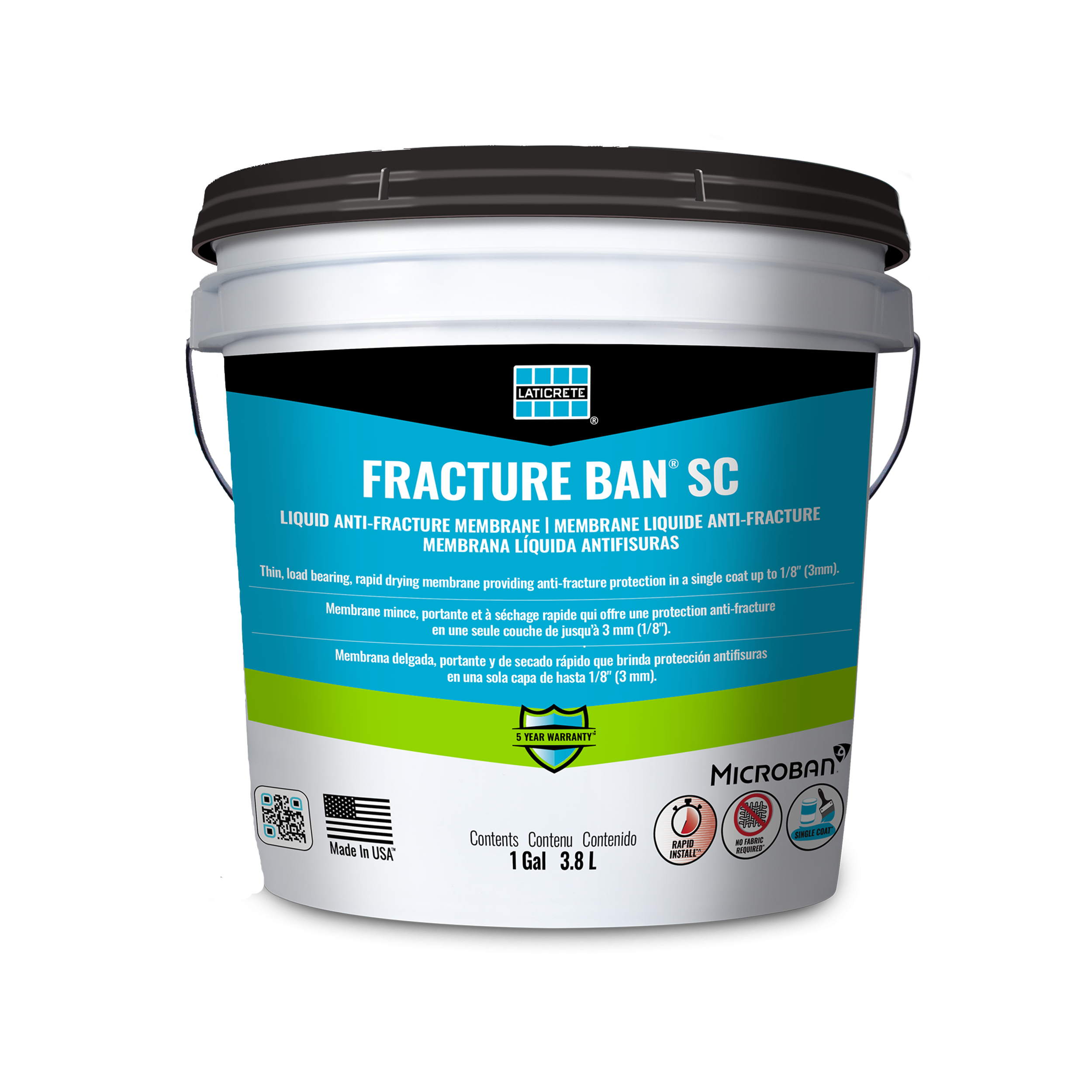 laticrete - fracture ban sc liquid crack isolation membrane 3.79 l (50 sqft) 1 laticrete - fracture ban sc liquid crack isolation membrane 3…