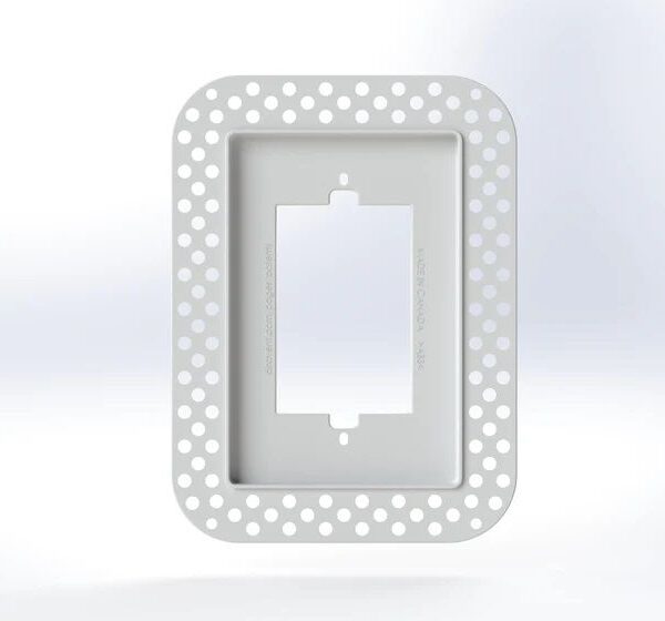 Fittes - Flush Drywall Receptacle Mount Lite Cotton White (Pack o…