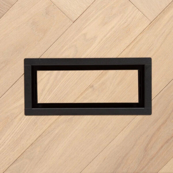Fittes - Framed Floor Vent Lite Matte Black 2" x 12"
