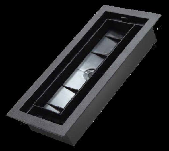 Inte-Grates - Floor Vent Drop-In Series Textured Black 3" x 10"