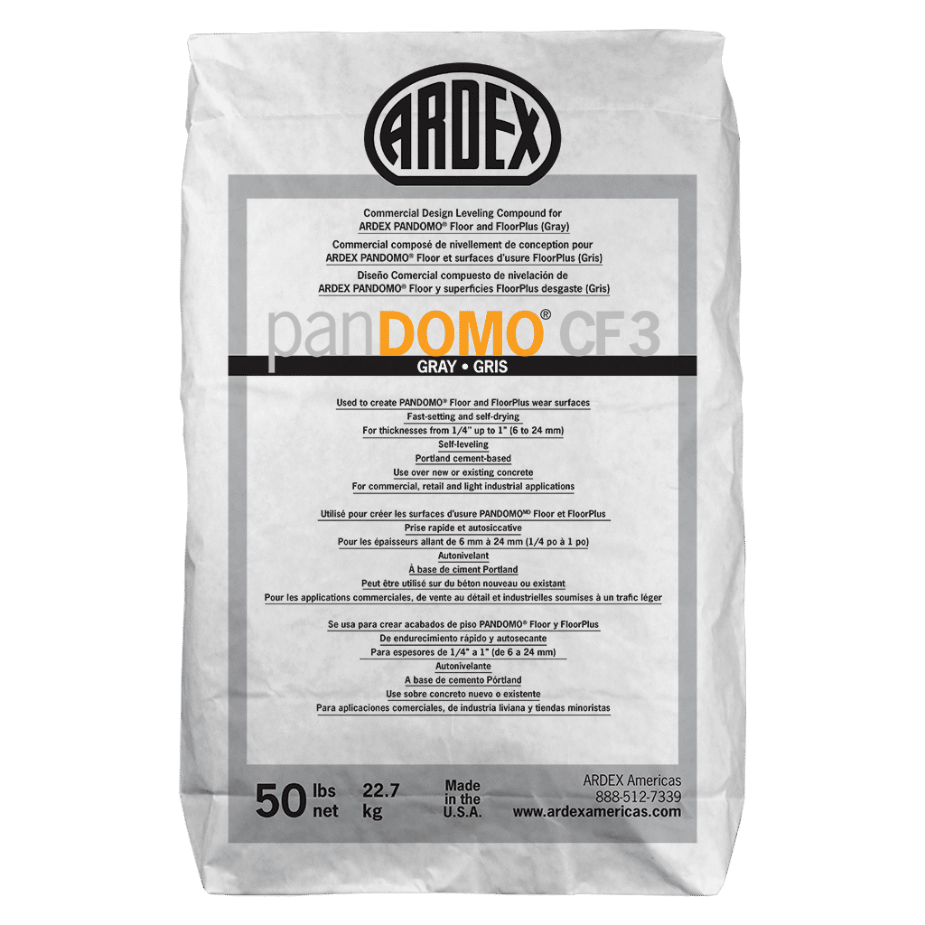 ardex - pandomo cf1 commercial design leveling compound, gray - 50 lb 1 ardex - pandomo cf1 commercial design leveling compound