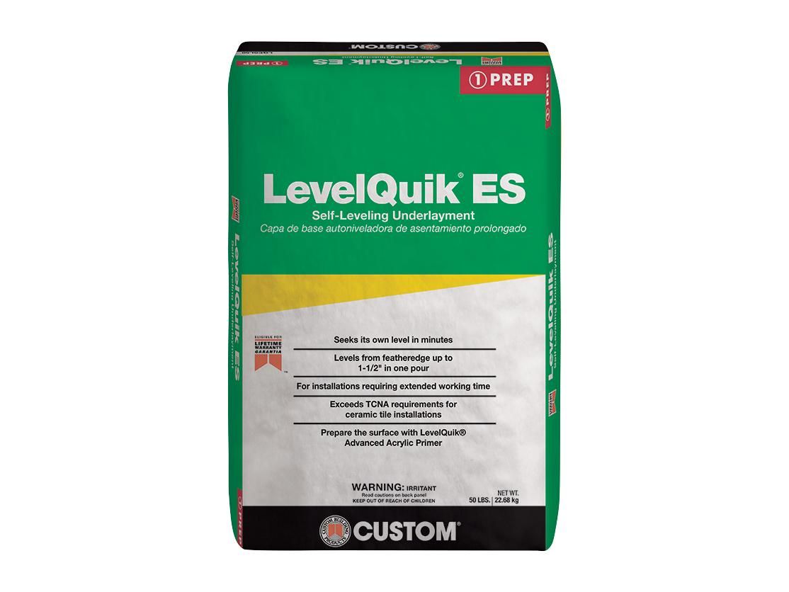 custom building products - self-leveling underlayment levelquik es 50 lb 1 custom building products - self-leveling underlayme…