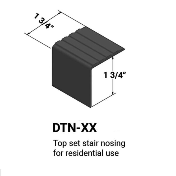 Tarkett - Stair Nosings - Top set for residential use #40 Black 12'