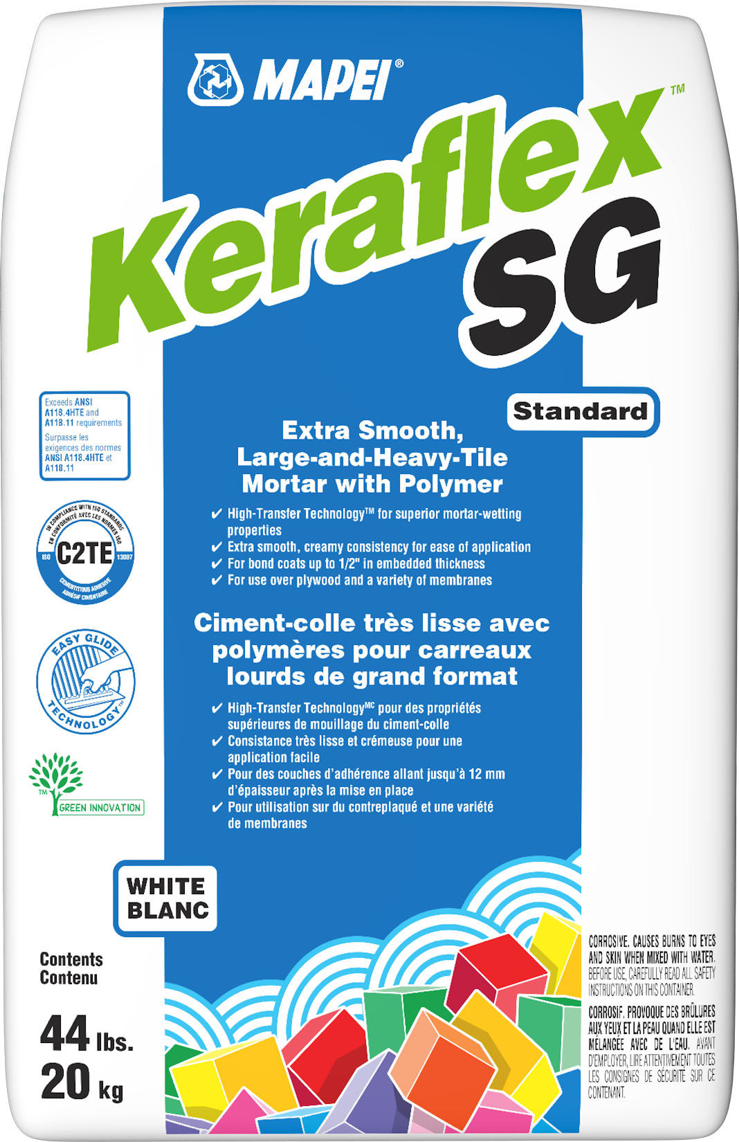 mapei - keraflex sg extra smooth large & heavy tile mortar, white - 44 lb 1 mapei - keraflex sg extra smooth large & heavy tile mortar