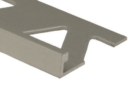 Prova - Aluminum Flat Tile Edge Bright Clear 3/8" x 8'
