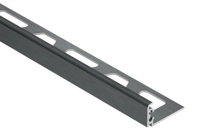 schluter - jolly wall tile edge trim anodized aluminum brushed 1/2" (12.5 mm) x 8' 2-1/2" 1 schluter - jolly wall tile edge trim anodized aluminum …