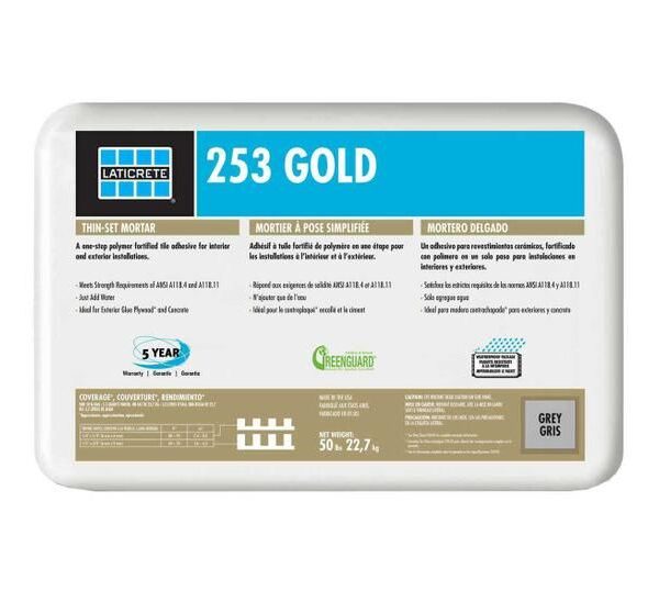 Laticrete - 253 Gold Thin-Set Mortar Grey 50 lb