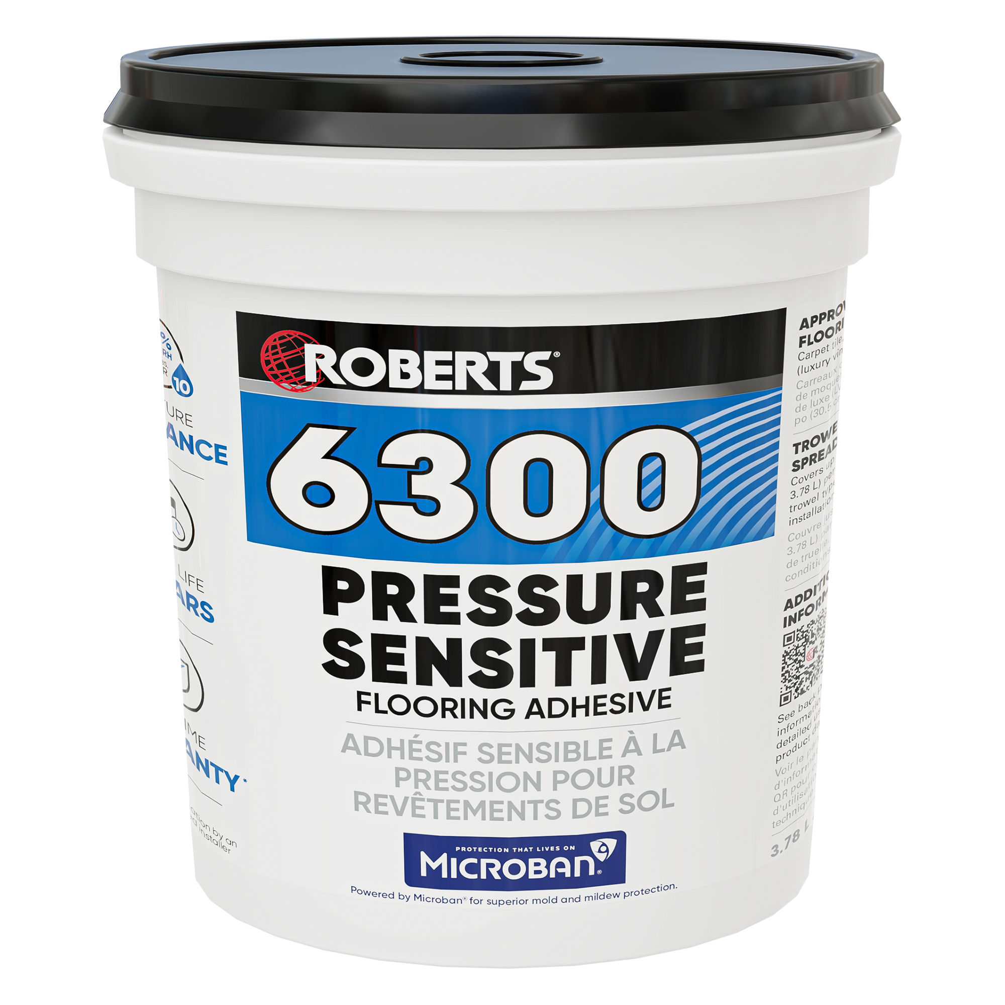 roberts - 6300 pressure-sensitive flooring adhesive - 1 gal. (3.78 l) 1 roberts - 6300 pressure-sensitive flooring adhesive - 1 …