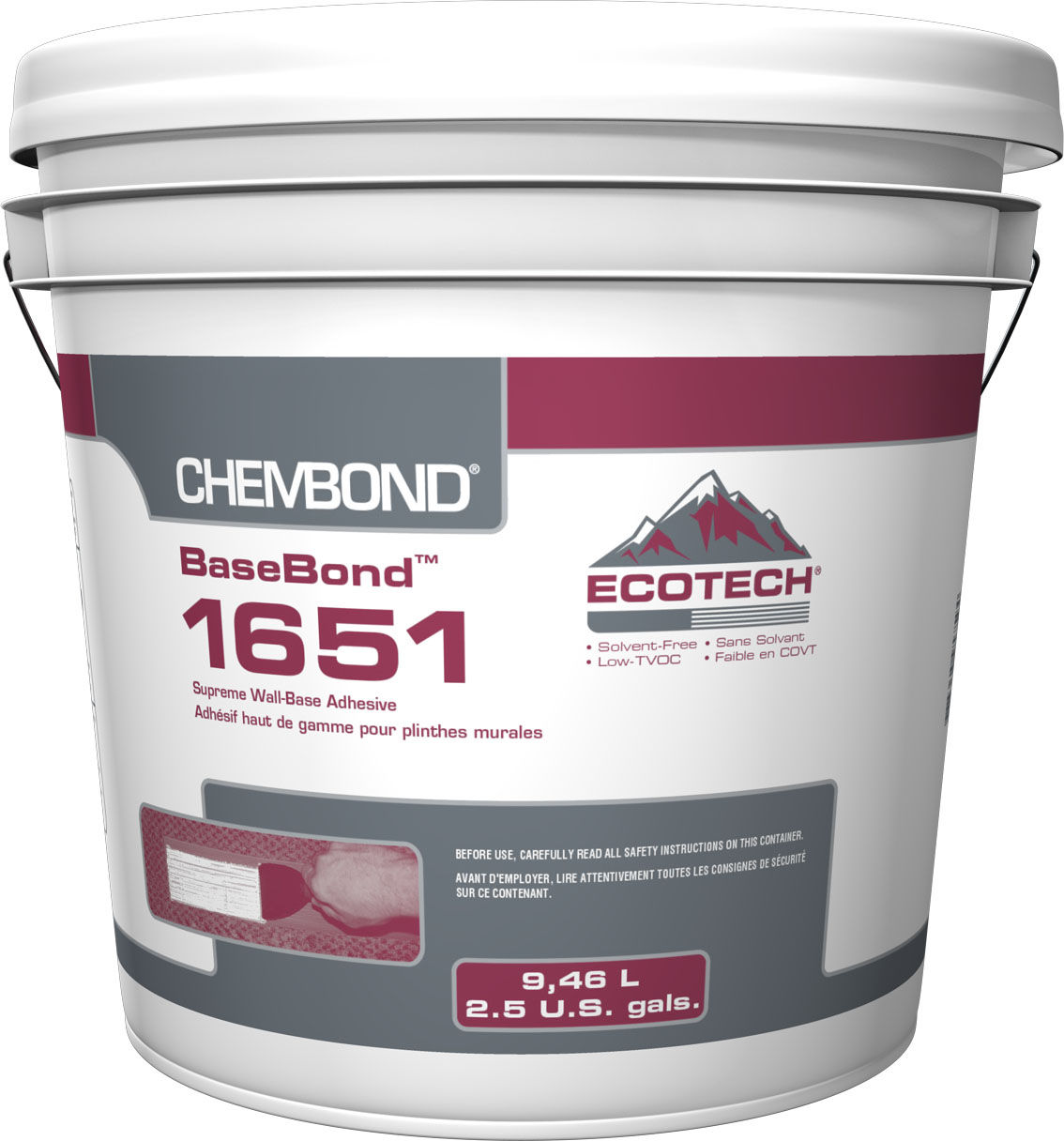 chembond - basebond 1651 supreme wall-base adhesive - 9.46 l 1 chembond - basebond 1651 supreme wall-base a…