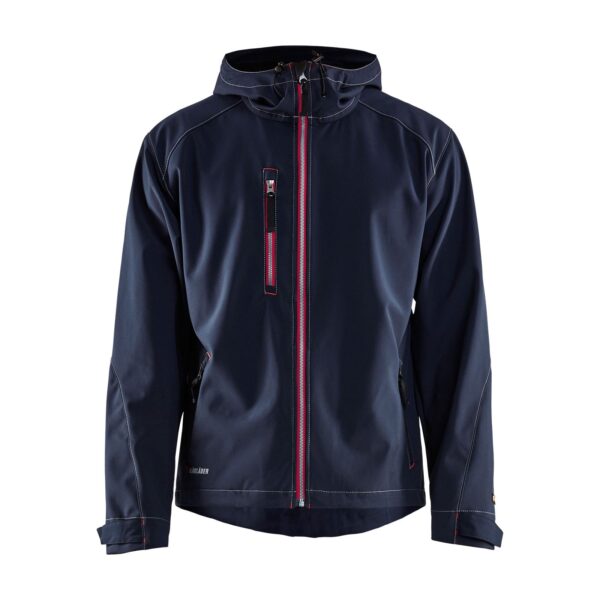 Blaklader - Pro Softshell Jacket Dark Navy and Red Medium