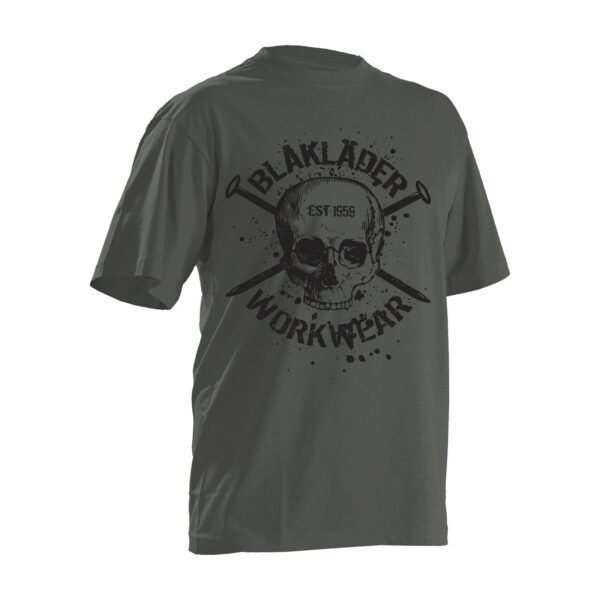 Blaklader - Skull Short Sleeve T-Shirt Army - Size XL